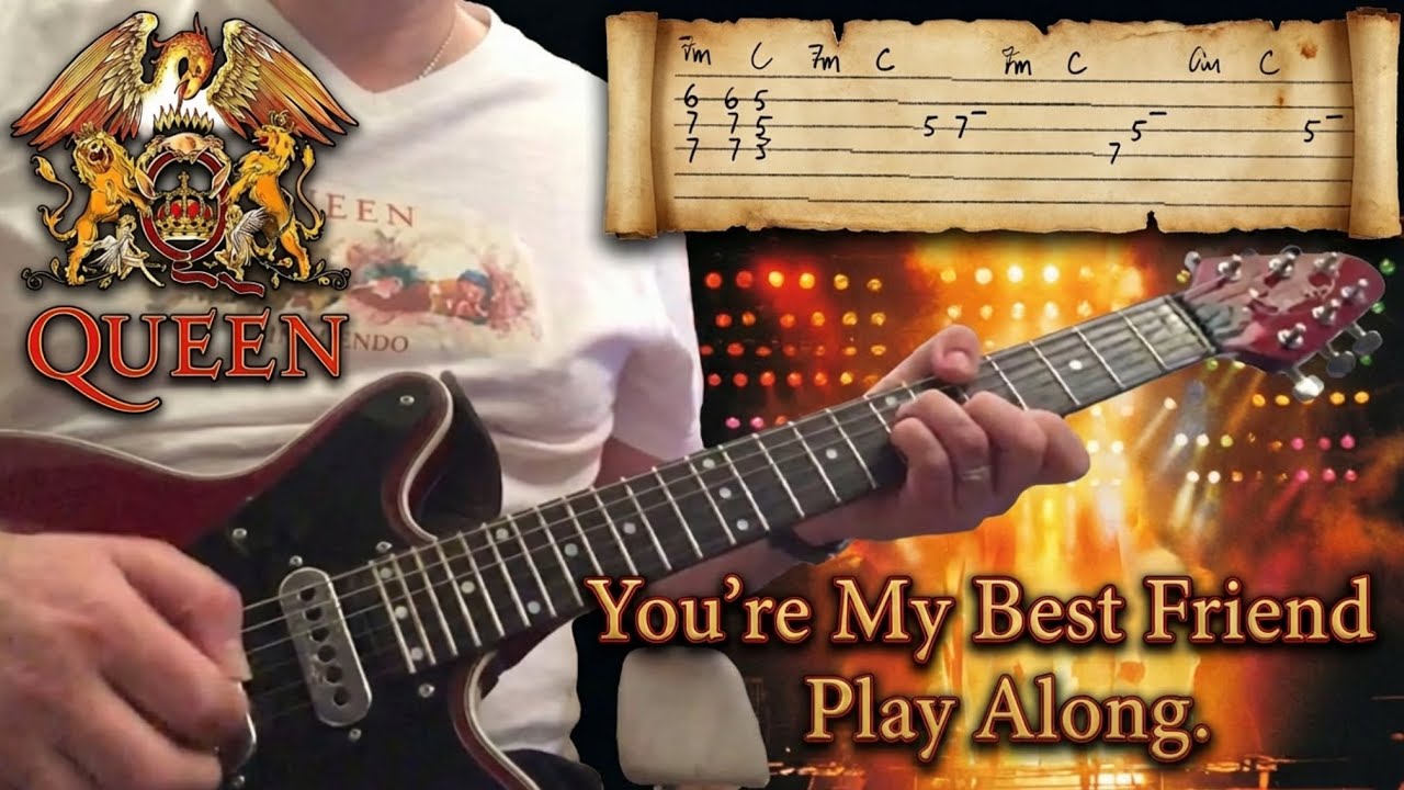 You're My Best Friend - QUEEN Live Killers - Guitar Play Along (Guitar Tab)