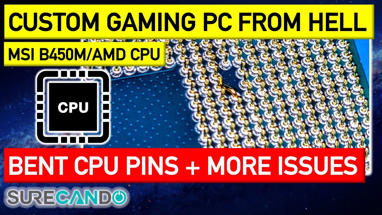 Custom built PC tune up. AMD Ryzen CPU pin bent. Shorted USB port. GPU Power issues. CPU Error LED.