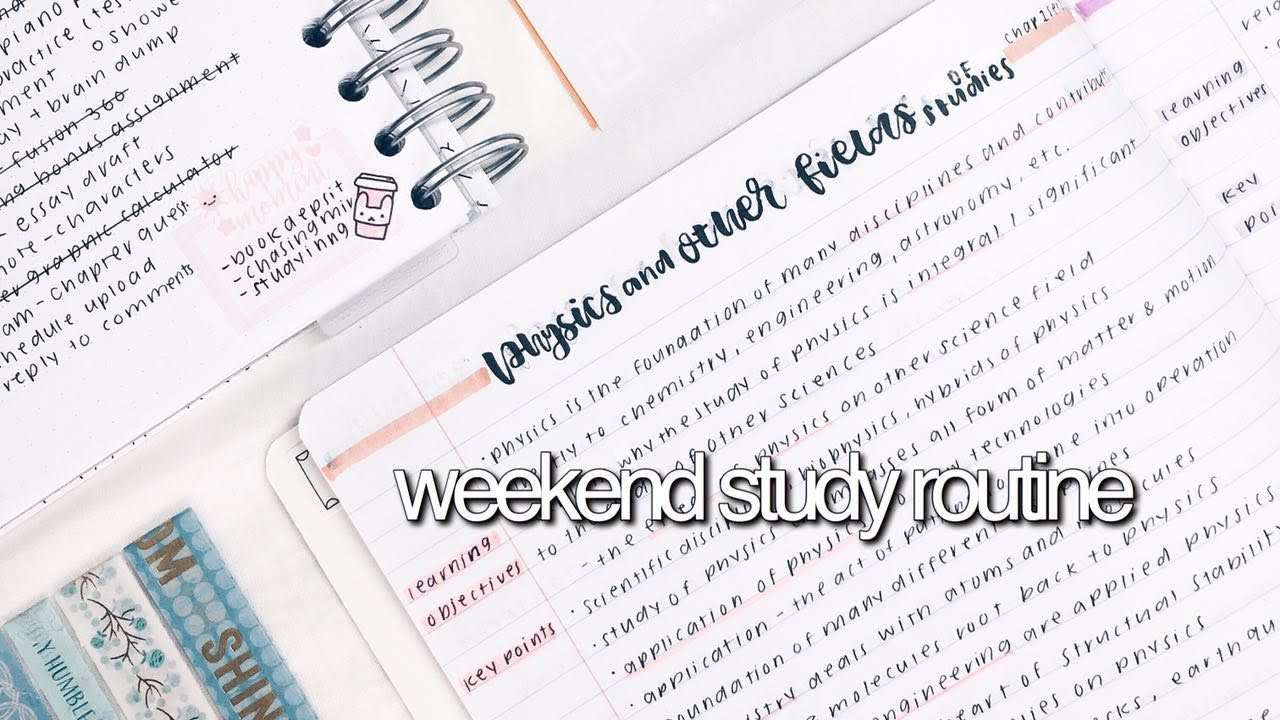 Weekend Study Routine || revisign