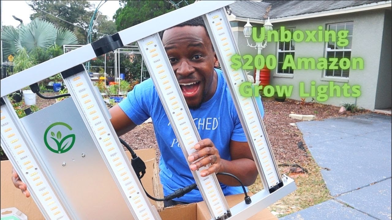 UNBOXING THE BEST GROW LIGHTS ON AMAZON! $200 Grow Lights for Seed Starting & Hydroponics! GWM