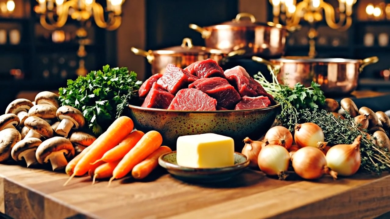 How to cooking France – Boeuf Bourguignon Origins and tradition food by AI