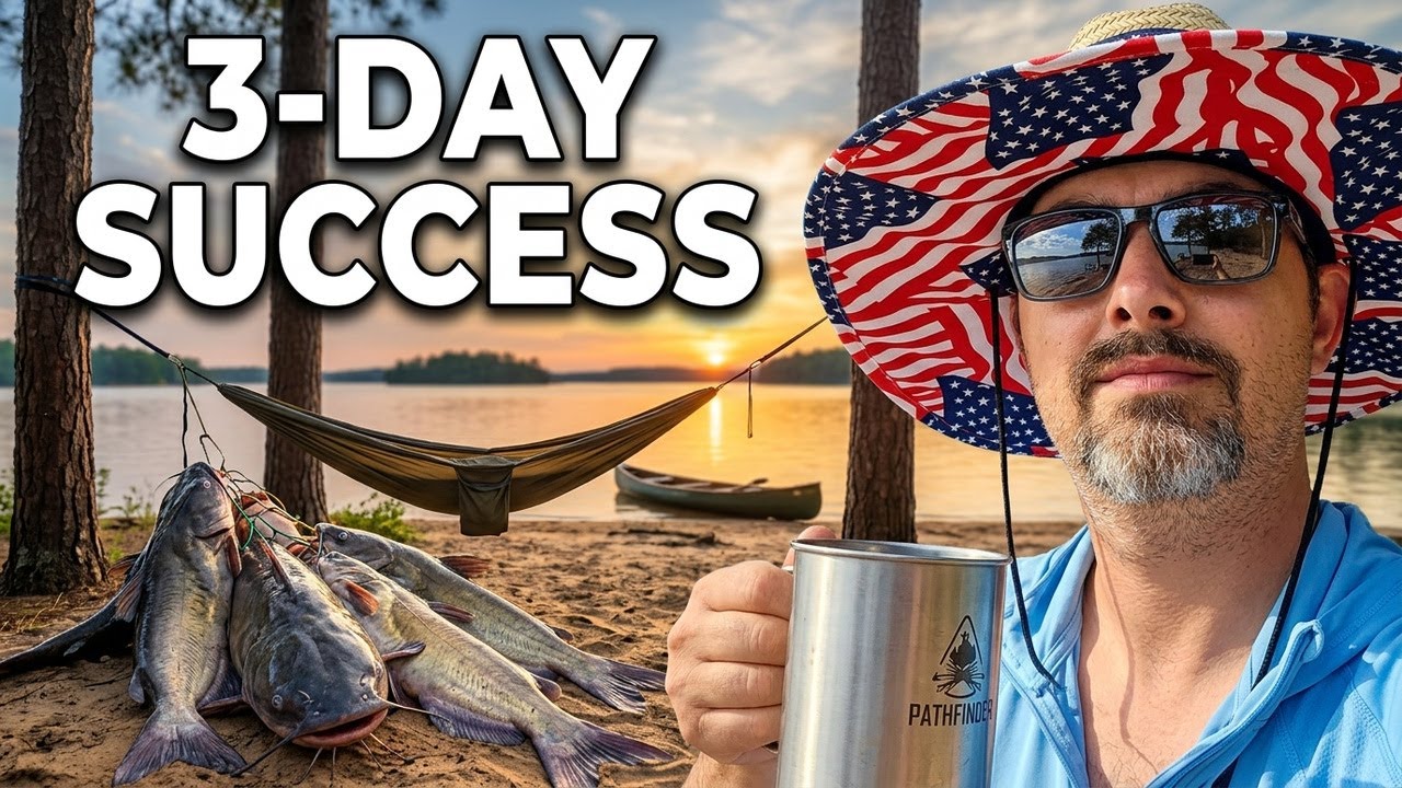 3 Days on an Island | Hammock Camping, Catfishing & Canoe Adventure (Lake Hartwell SC) #hammockcamp