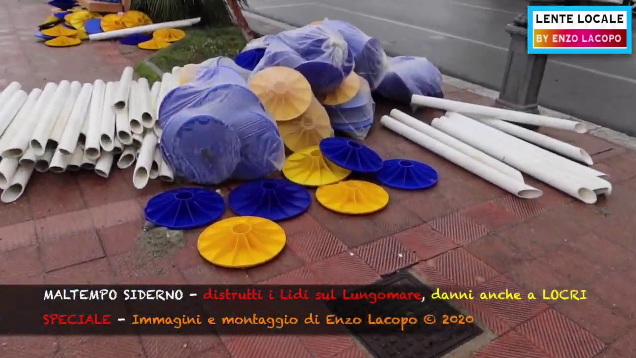 MALTEMPO SIDERNO - distrutti i Lidi sul Lungomare, danni anche a LOCRI (by EL)