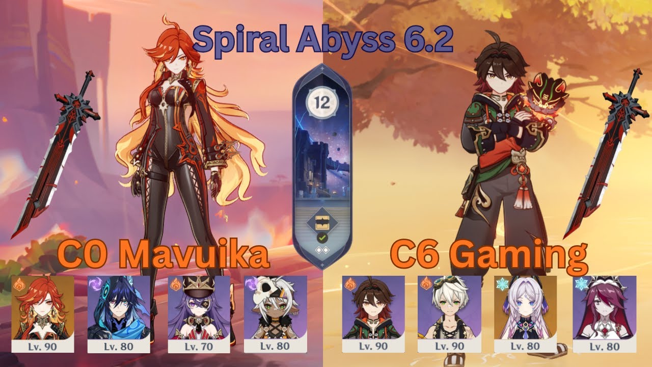 F2P C0 Mavuika Overload & C6 Gaming Melt | Genshin Impact | Спиральная Бездна 6.2 / Луна III, 12 ...