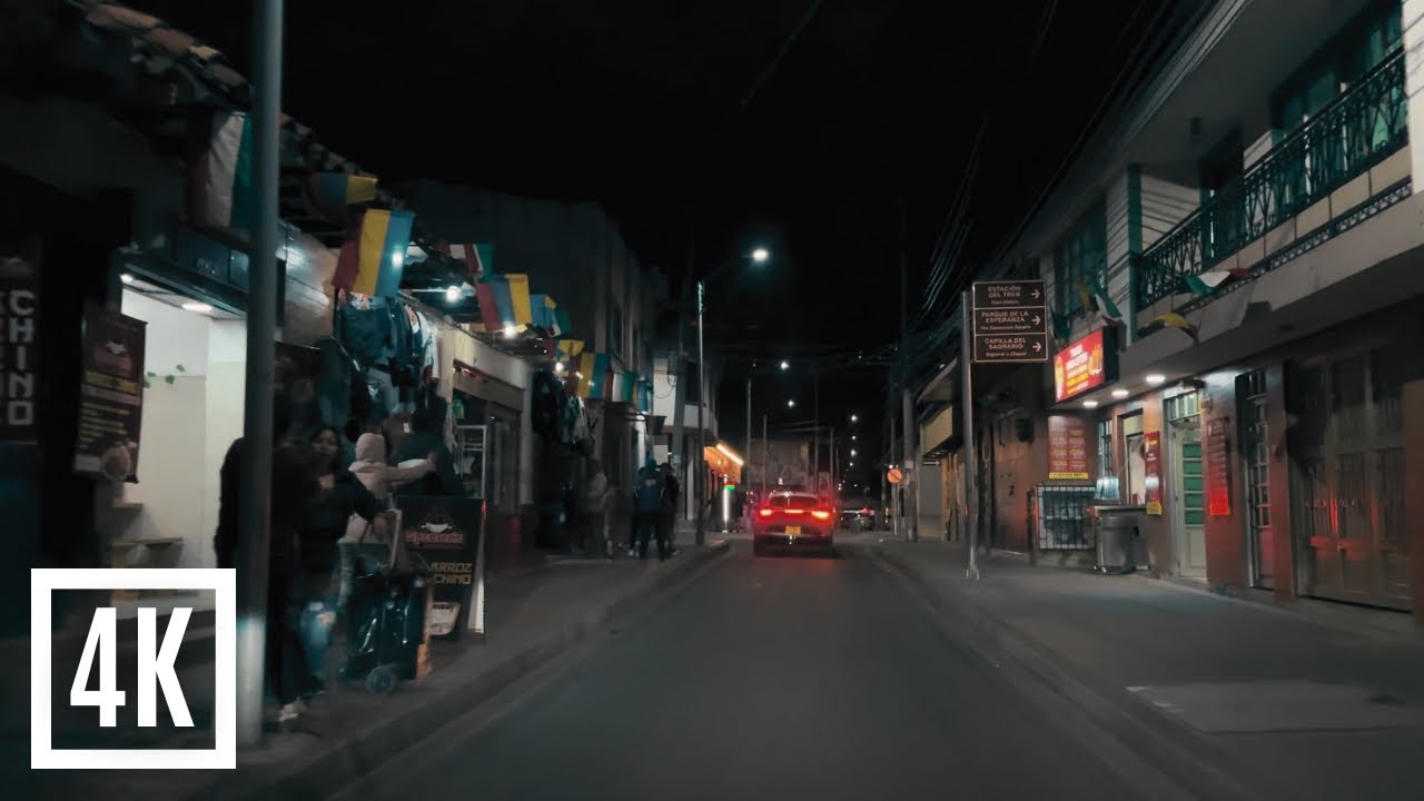Night Drive from Zipaquirá to Bogotá | Peaceful Road Ambience in 4K