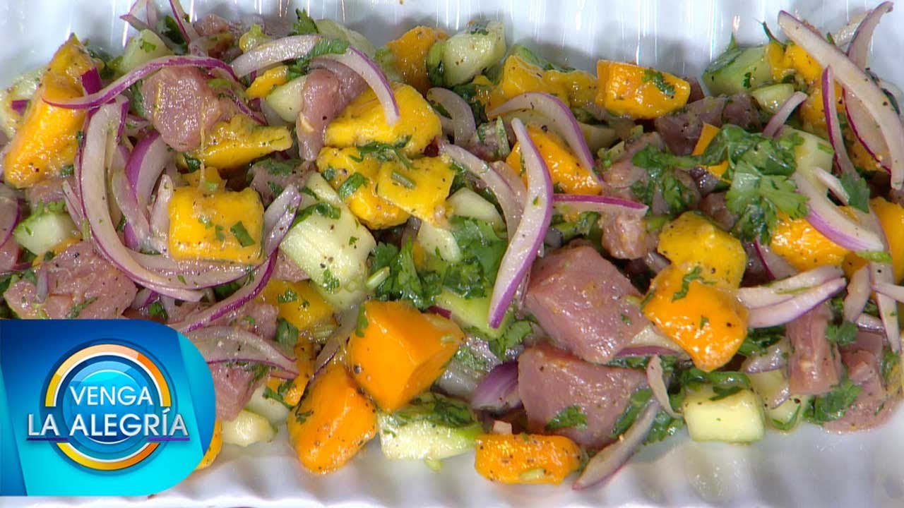 Aprende con El Chino a preparar un Ceviche de atún con mango. | Venga La Alegría