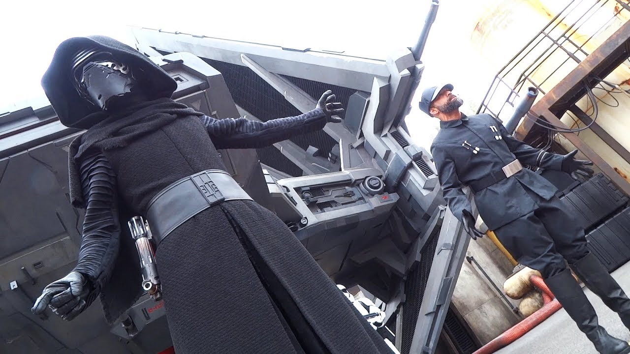 Kylo Ren arrives on Batuu in Star Wars: Galaxy's Edge at Disneyland