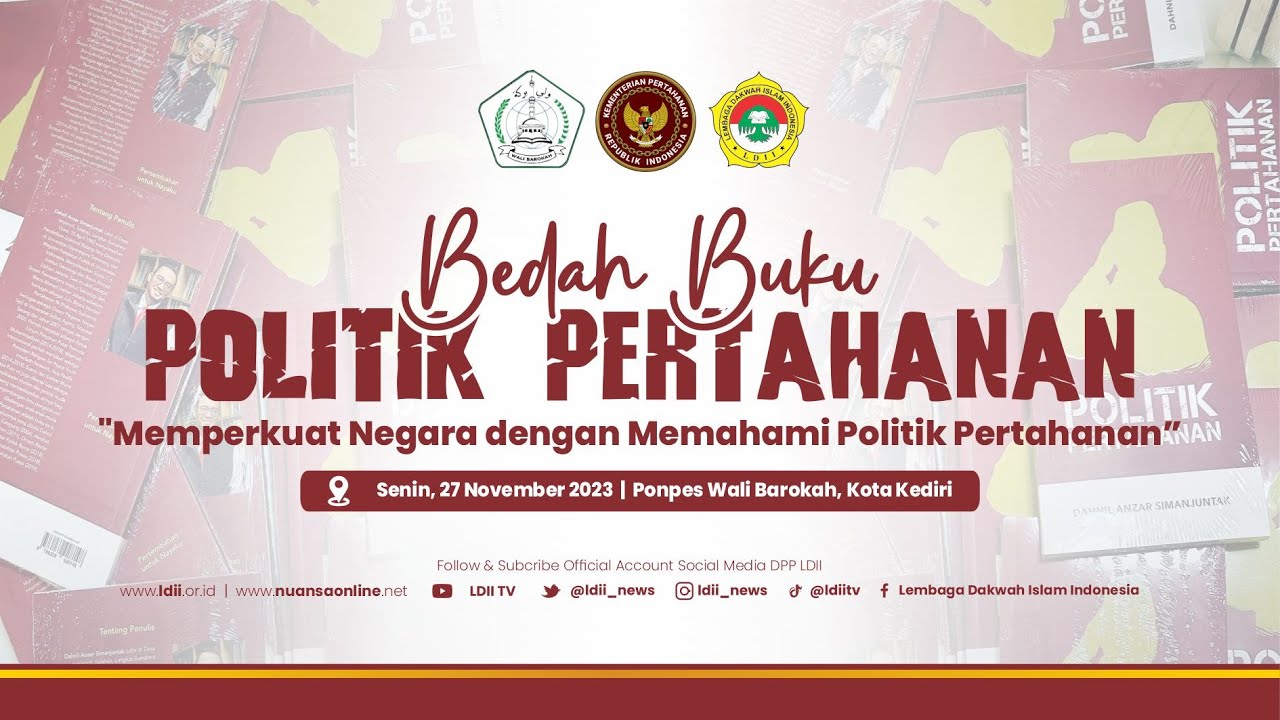 Live Bedah buku ‘Politik Pertahanan’ Karya Jubir Menhan, Dahnil Anzar Simanjuntak