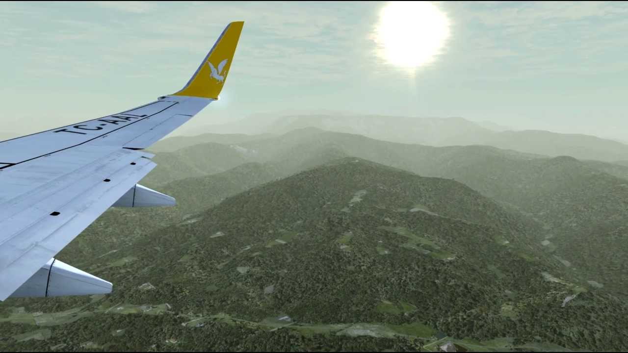 FSX HD - Flight Simulator X - Realistic Landing to Trabzon ,PMDG 737 Pegasus Airlines Trabzon İnişi