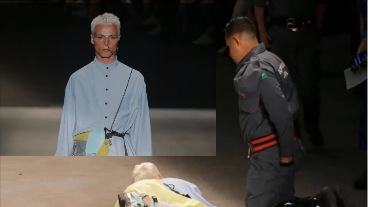 Tales Soares was walking for fashion brand Ocksa when he collapsed on stage