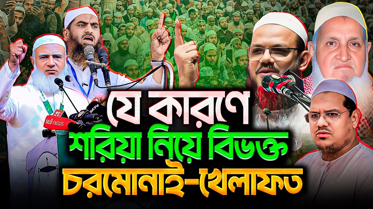 শরিয়া আইন নিয়ে ইসলামী দল দ্বিমুখি⁉️জামায়াত আমির-মামুনুল হক🛑চরমোনাই পীর-বাবুনগরী | rezaul karim waz