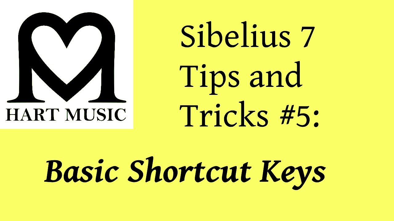 Sibelius 7 Tips & Tricks #5: Basic Shortcut Keys