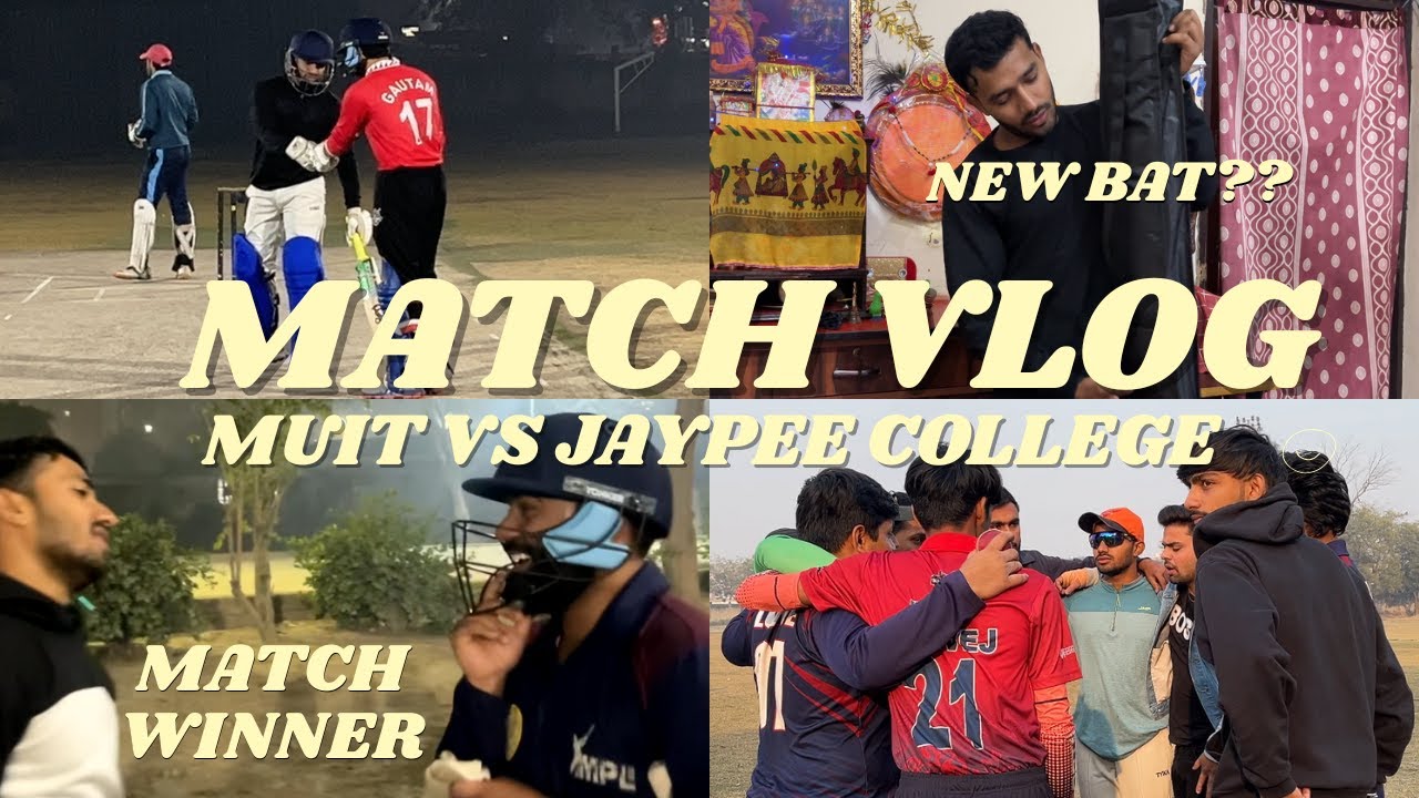 FIRST MATCH WITH NEW BAT 🏏 | MUIT VS JAYPEE | CRICKET MATCH, Guess my Score?