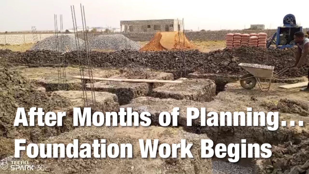 Building In Ghana🇬🇭: How to Start Building a House in African| Foundation Process Step-by-Step Build