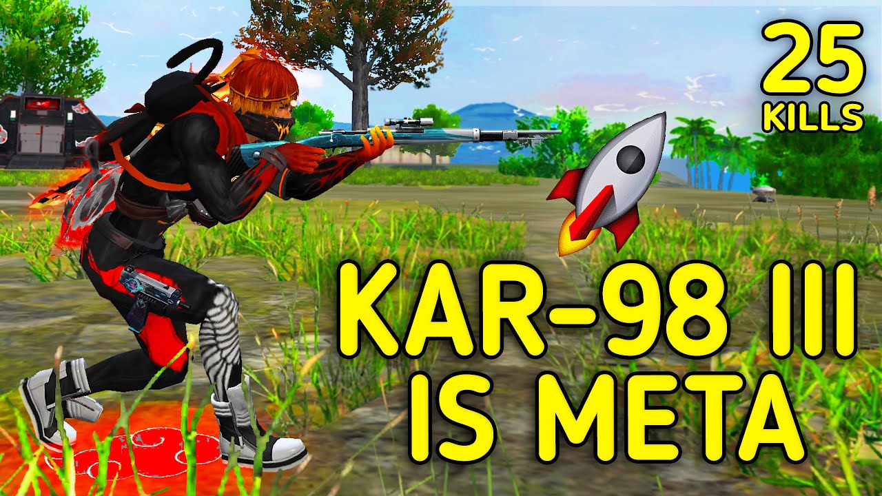 SOLO VS SQUAD || KAR98 III IS META🔥!!! DESTROYING POWER KAR 98 I AM SURPRISED😱|99% HEADSHOT INTEL I5