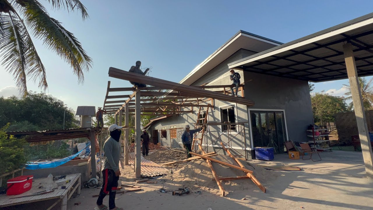 อัพเดทบ้าน ทำที่จอดรถ//ทำตามกำลังทีละนิด