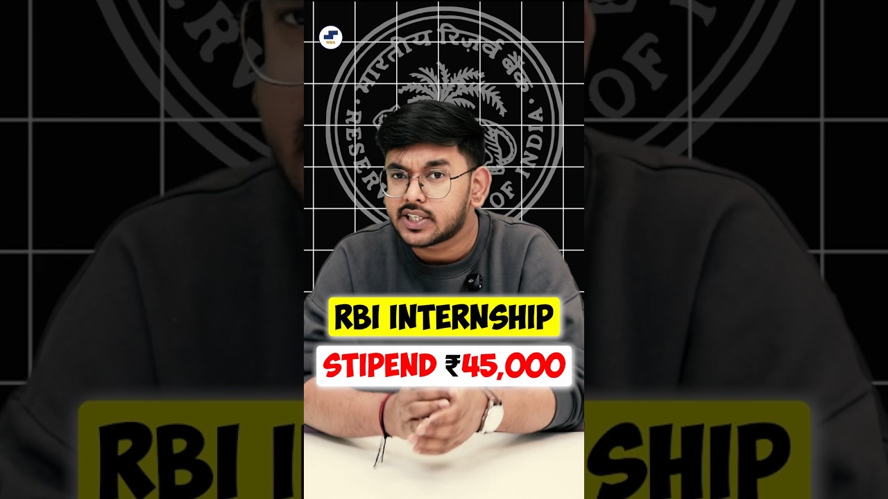 💥RBI Research INTERNSHIP 2025 | Stipend ₹45,000 😱 Reserve Bank of India Internship #shorts #RBI