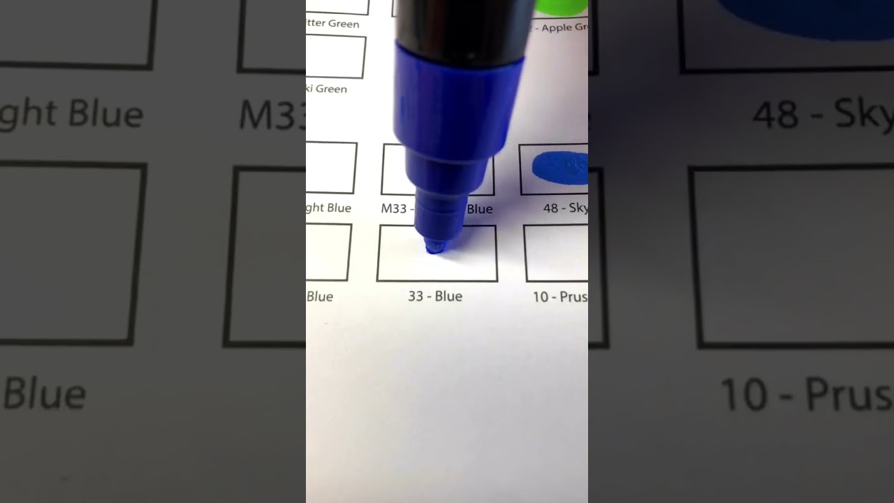 Activating BLUE marker. POSCA palettes. Part 16