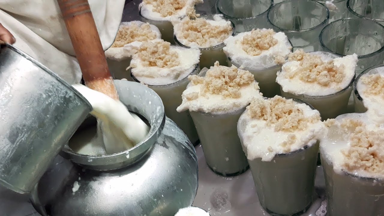 HUGE LASSI MAKING | Popular Hyderabad Street Drink Khoya Lassi | Pakistan Street Food