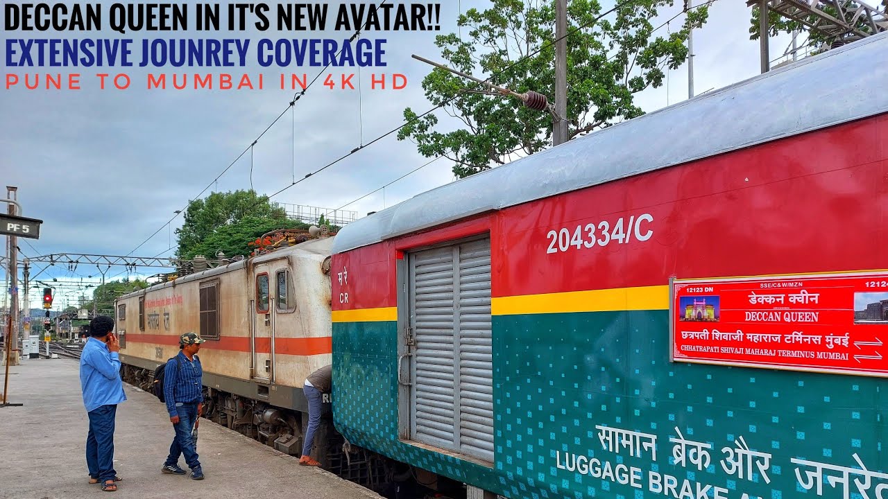 [4K] PUNE to MUMBAI || Full Train Journey- PART 1 || Train No 12124- Pune CSMT Deccan Queen Express!
