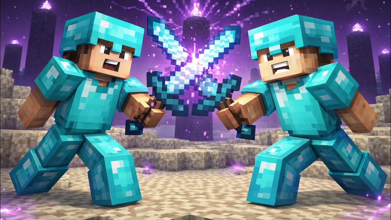 Minecraft- End fight PVP 