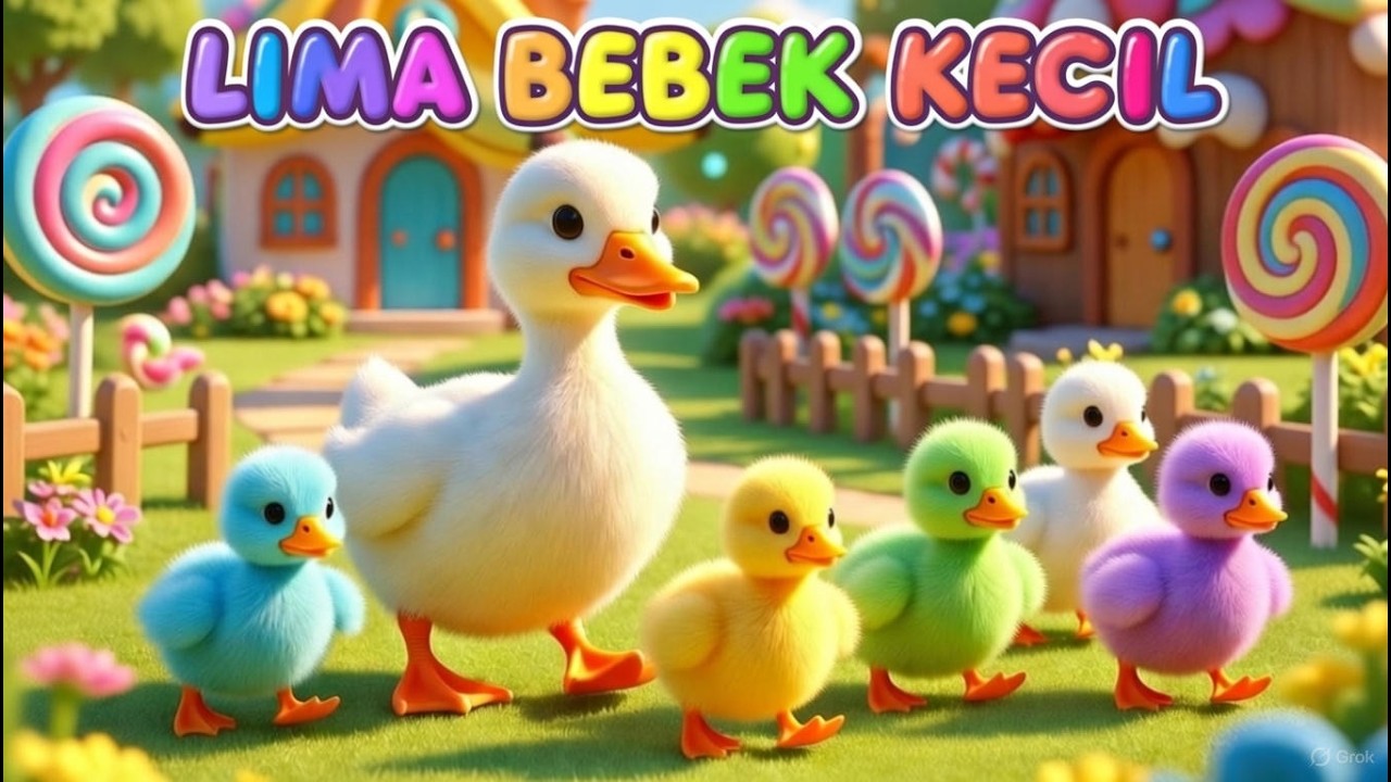LAGU ANAK CERIA#LIMA BEBEK KECIL YANG LUCU CERIA DAN LAGU ANAK LAINNYA @MimiFanila ​