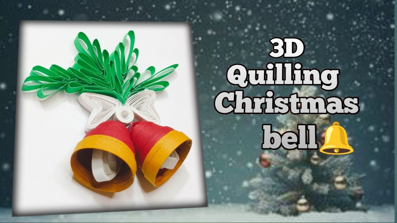 3D Quilling paper Christmas Bell | step by step| Craft| | Decoration| Christmas||🎄🔔