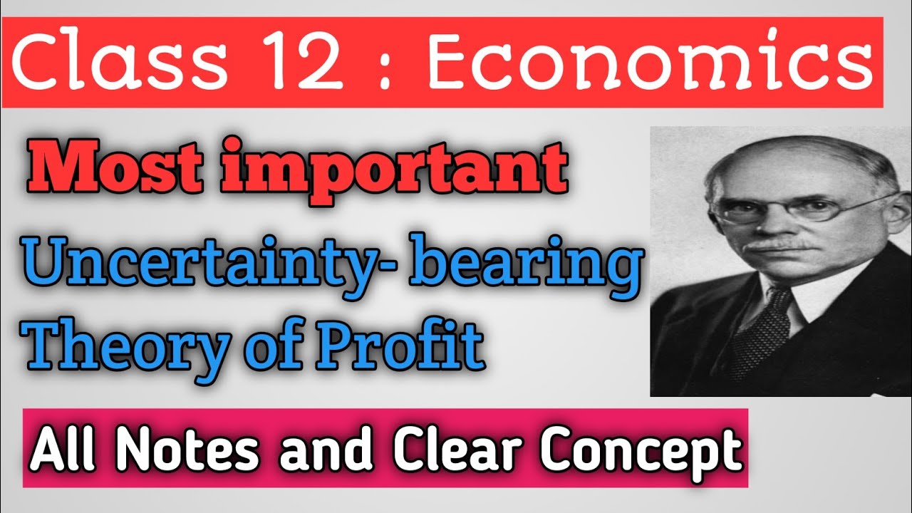 Class 12 Economics uncertainty bearing theory of Profit
