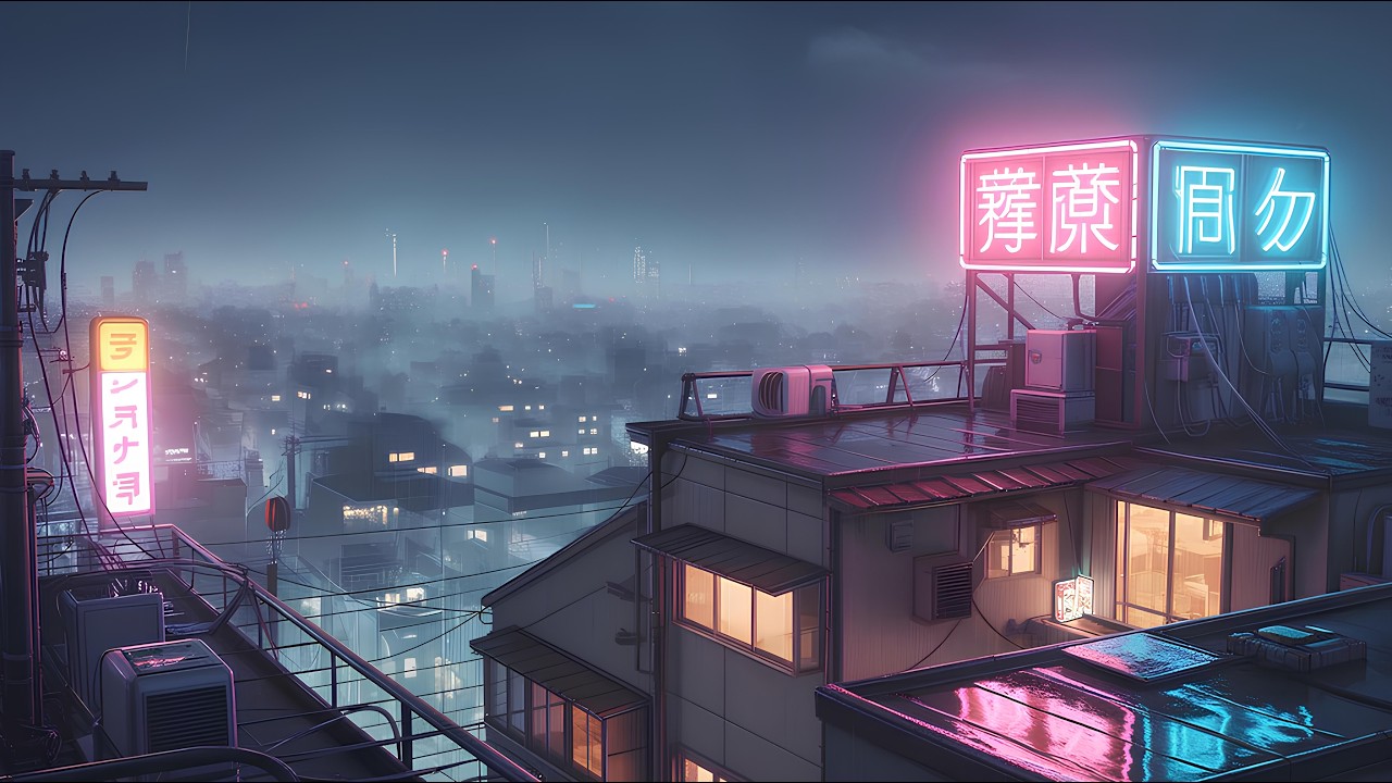Rainy Tokyo Nights 🌧️ | Lofi Beats to Study & Relax | Japan Neon City Ambience | 2H