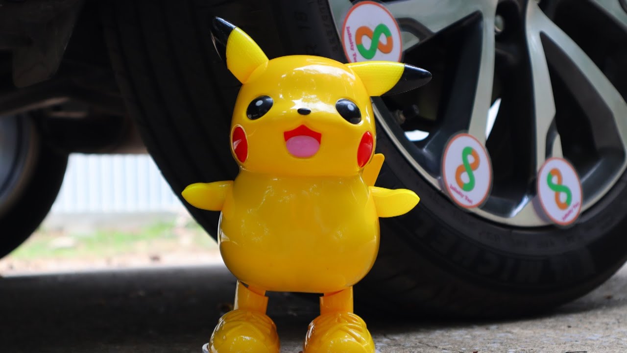 Pikachu, Pokemon, Robot Dance | Crushing Crunchy and Soft Things by Car | Infinity Test