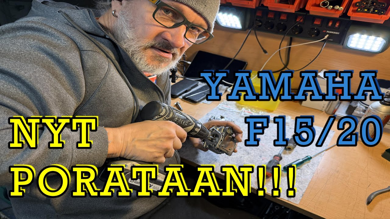 Yamaha F15 kaasarin poraus (tehon nosto 20 hv)