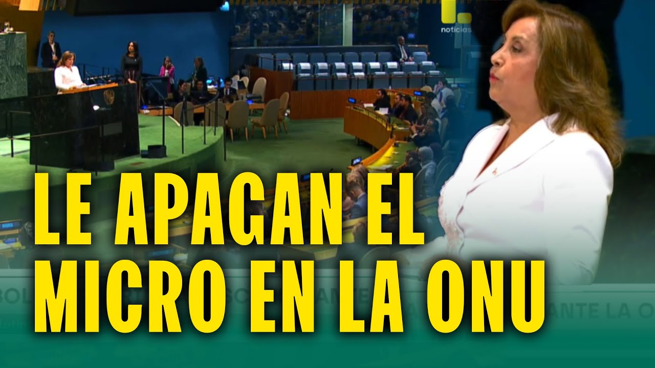 Dina Boluarte daba discurso en la ONU, pero su micrófono dejó de sonar en la transmisión