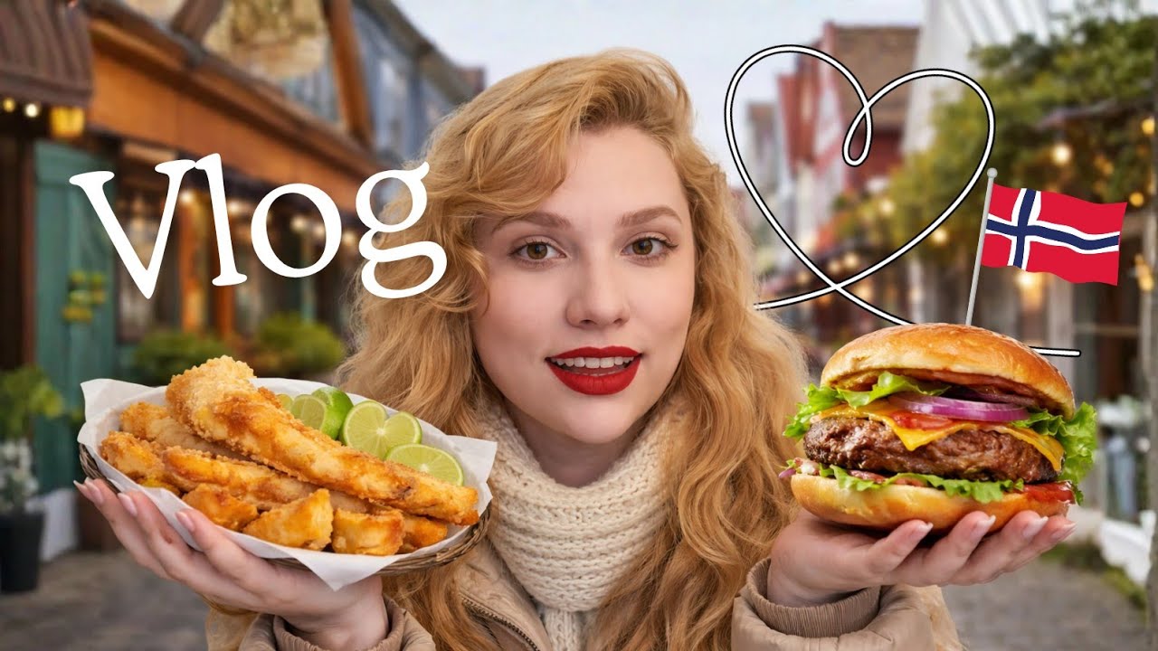 Salimos por pescado frito en STAVANGER y terminamos comiendo HAMBURGUESAS 😅 | Vlog en NORUEGA 🇸🇯