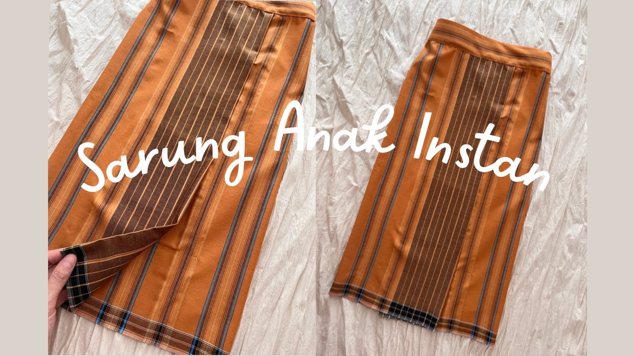 Menjahit sarung instan untuk anak / Sewing instant sarong for kids