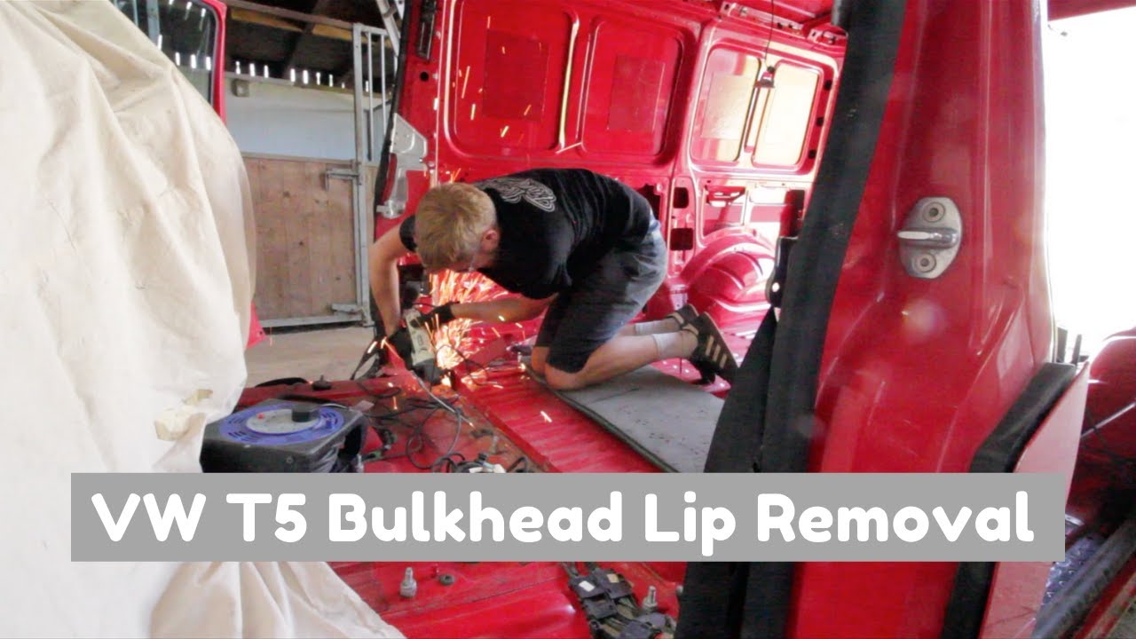VW  T5 Bulkhead Lip Removal How To - Camper Conversion Volkswagen Transporter Restoration