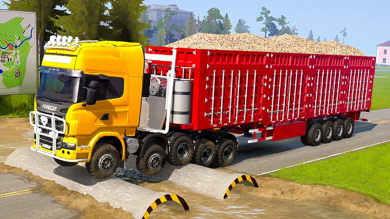 Mudrunner Gameplay Truck vs Extreme Mud Water Obstacles Ep53 #mudrunner