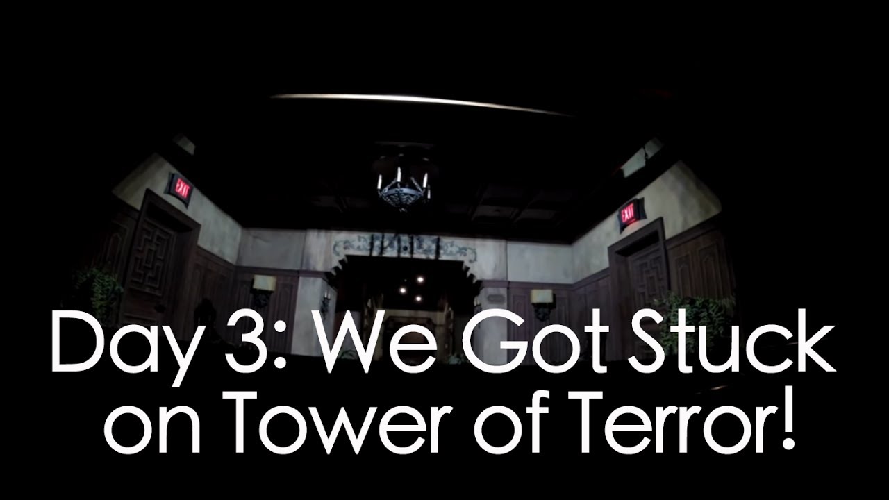 Day 3: We got stuck on Tower of Terror and saw Star Wars things in 4K!!!