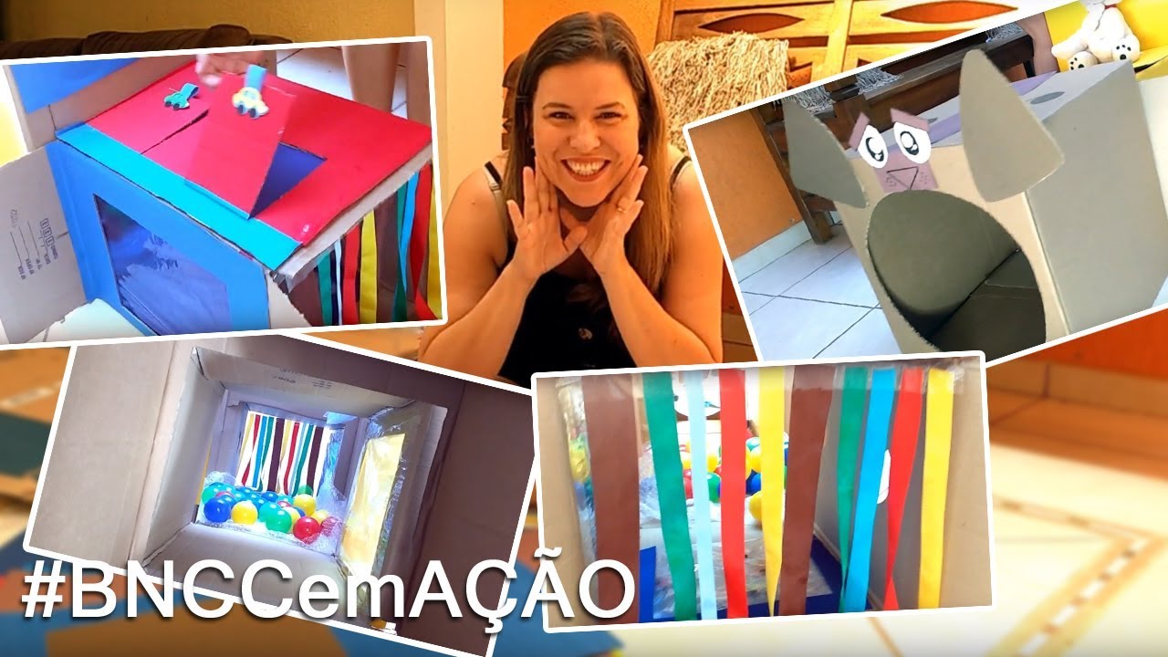 TÚNEL DE SENSAÇÕES COM CAIXA DE PAPELÃO - FAÇA VOCÊ MESMO - DIY - BNCC EM AÇÃO - SAMANTHA LADEIRA
