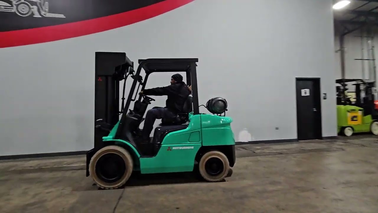 2012 MITSUBISHI FG30N 6,000 LB NON-MARKING PNEUMATIC LPG FORKLIFT STK 13503