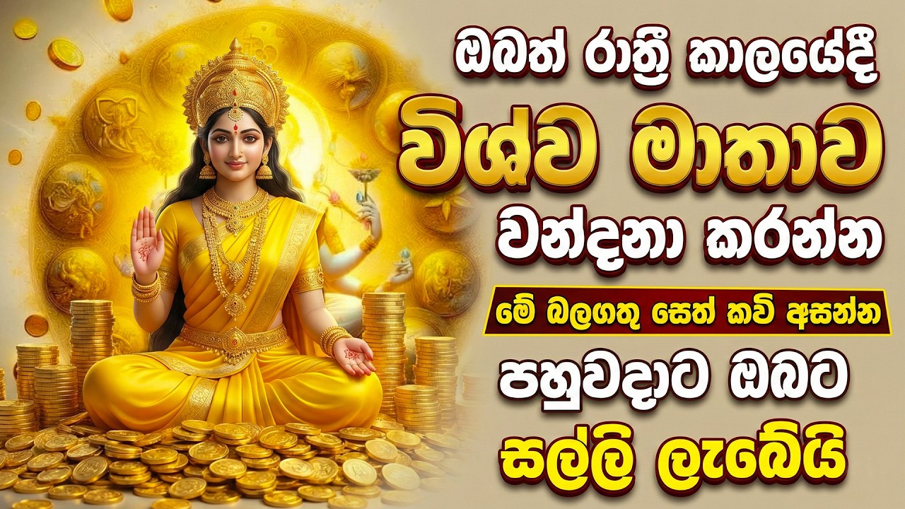 මුදල් ආකර්ෂණයට විශ්ව මාතාව ස්තුති කිරීම | Wishwa Mathawa Sthuthi Kirima | Vishwa Mathawa Mantra