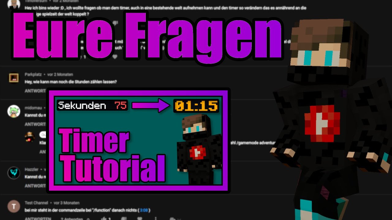 Ich beantworte EURE FRAGEN zum TIMER TUTORIAL | Datapack Tutorial | Deutsch/German