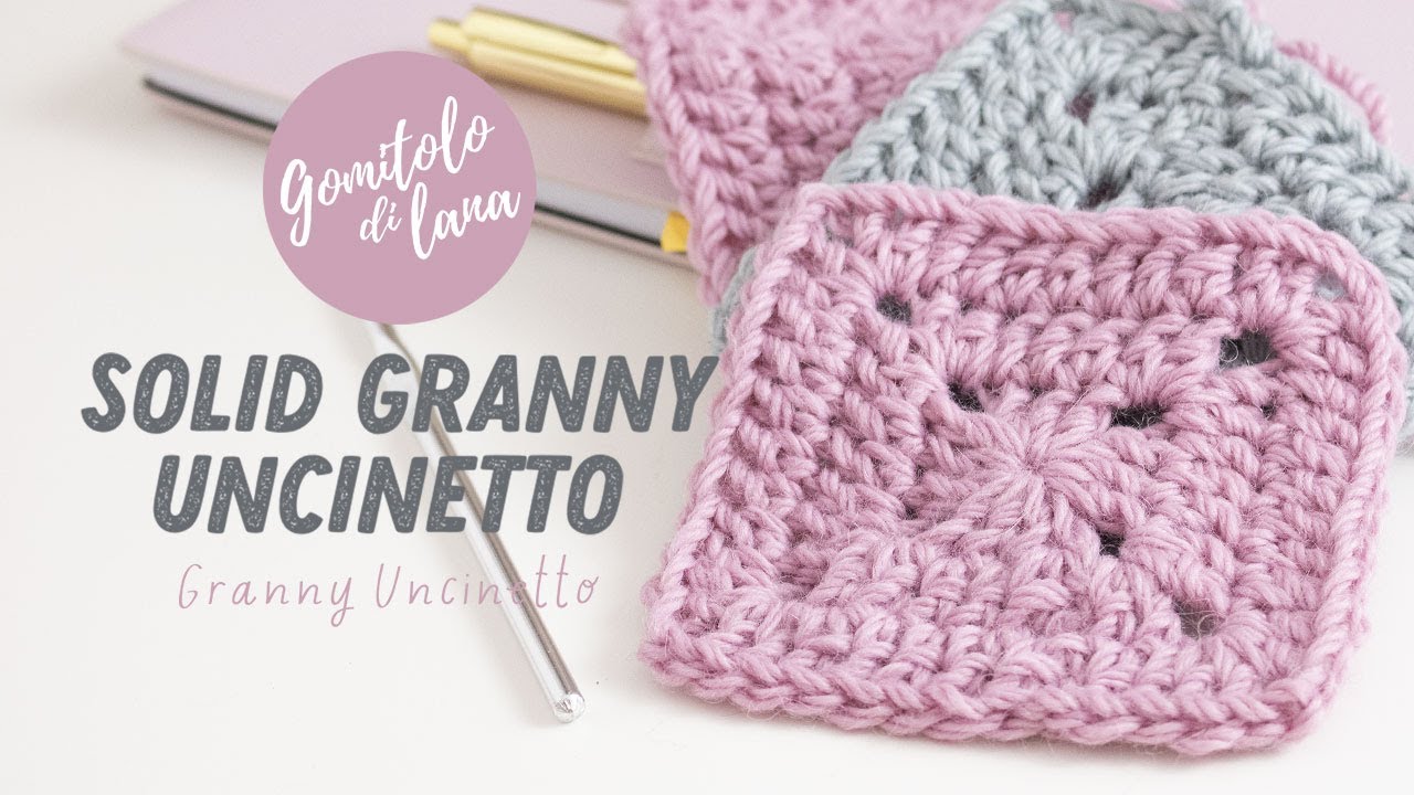 🧶 Mattonella Uncinetto Granny Solida