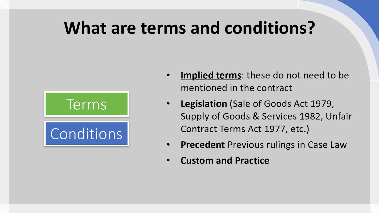 Terms and Conditions