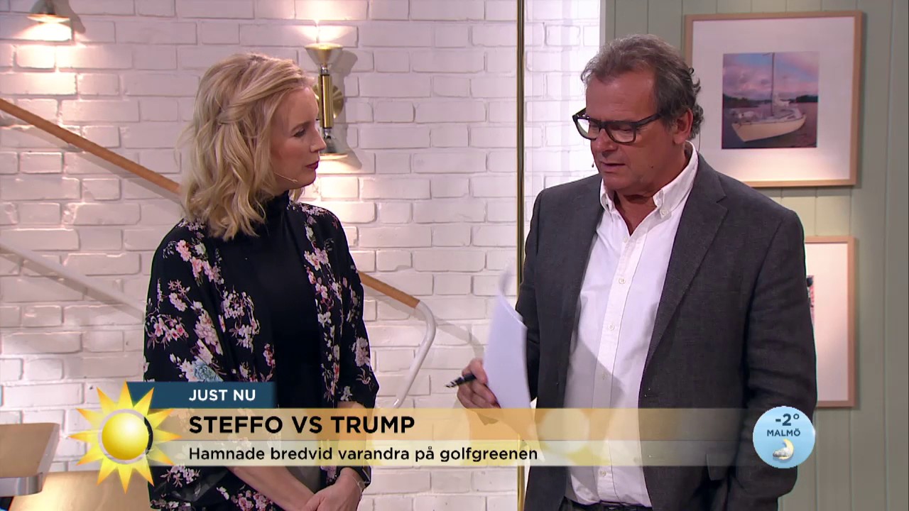 Steffo m&ouml;tte Trump p&aring; golfbanan - Nyhetsmorgon (TV4)