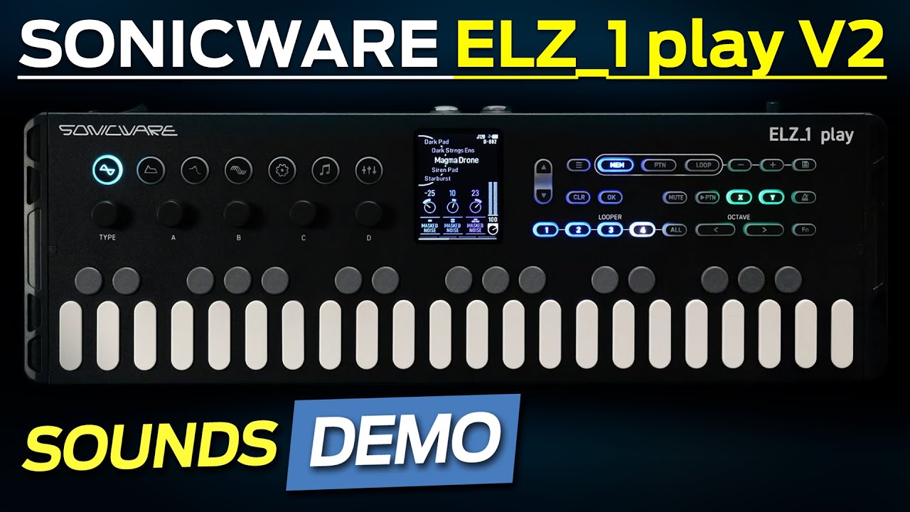 NEW SONICWARE ELZ_1 play V2 synth!! (WALDORF wavetables and 18 engines)