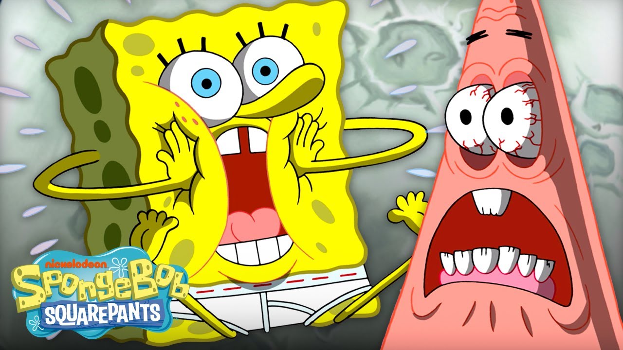 What's Scaring SpongeBob and Patrick? 😱 | Full Scene | @SpongeBobOfficial