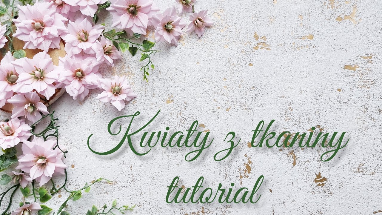 Kwiaty z tkaniny / Fabric flowers - tutorial