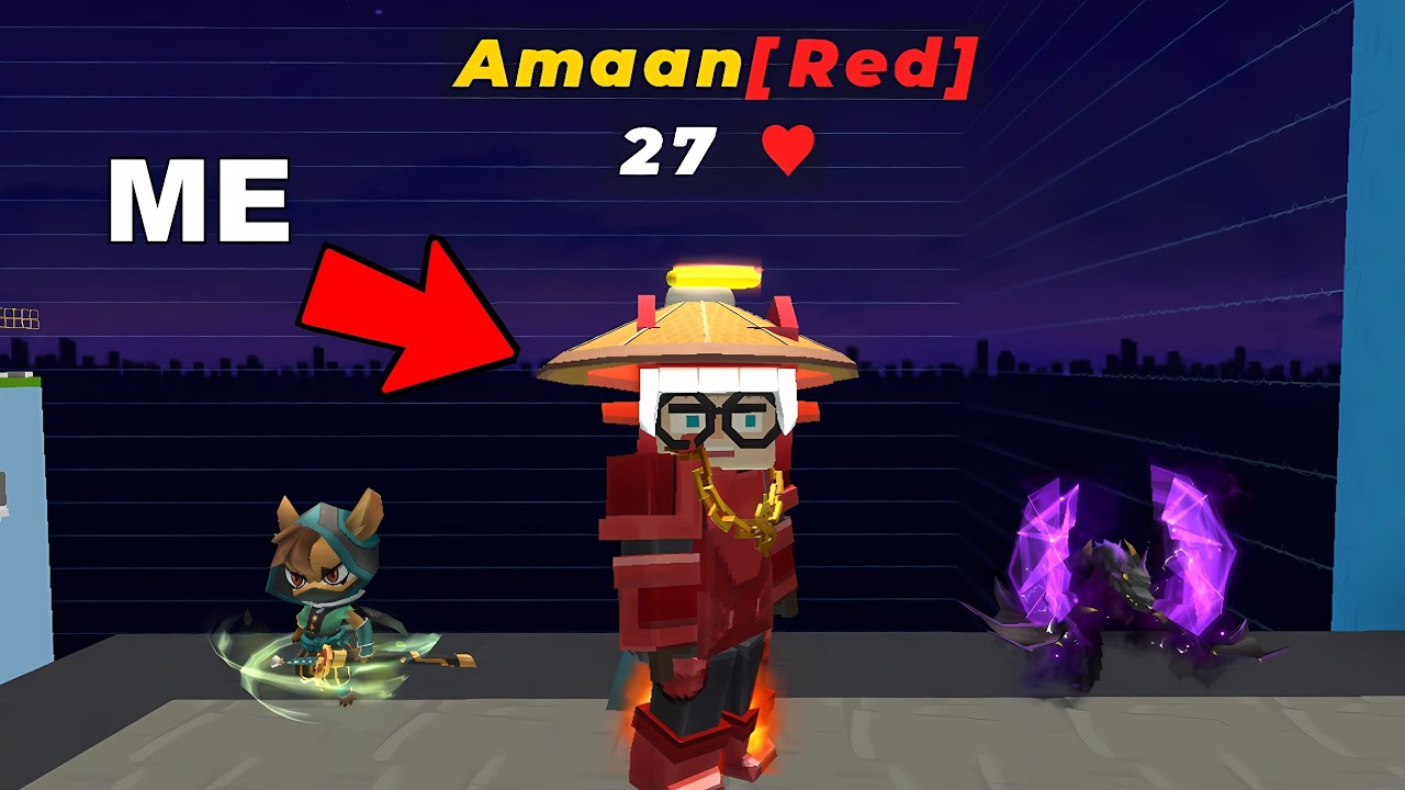 I Hack Amaan BG in Bedwars!! (Blockman Go)
