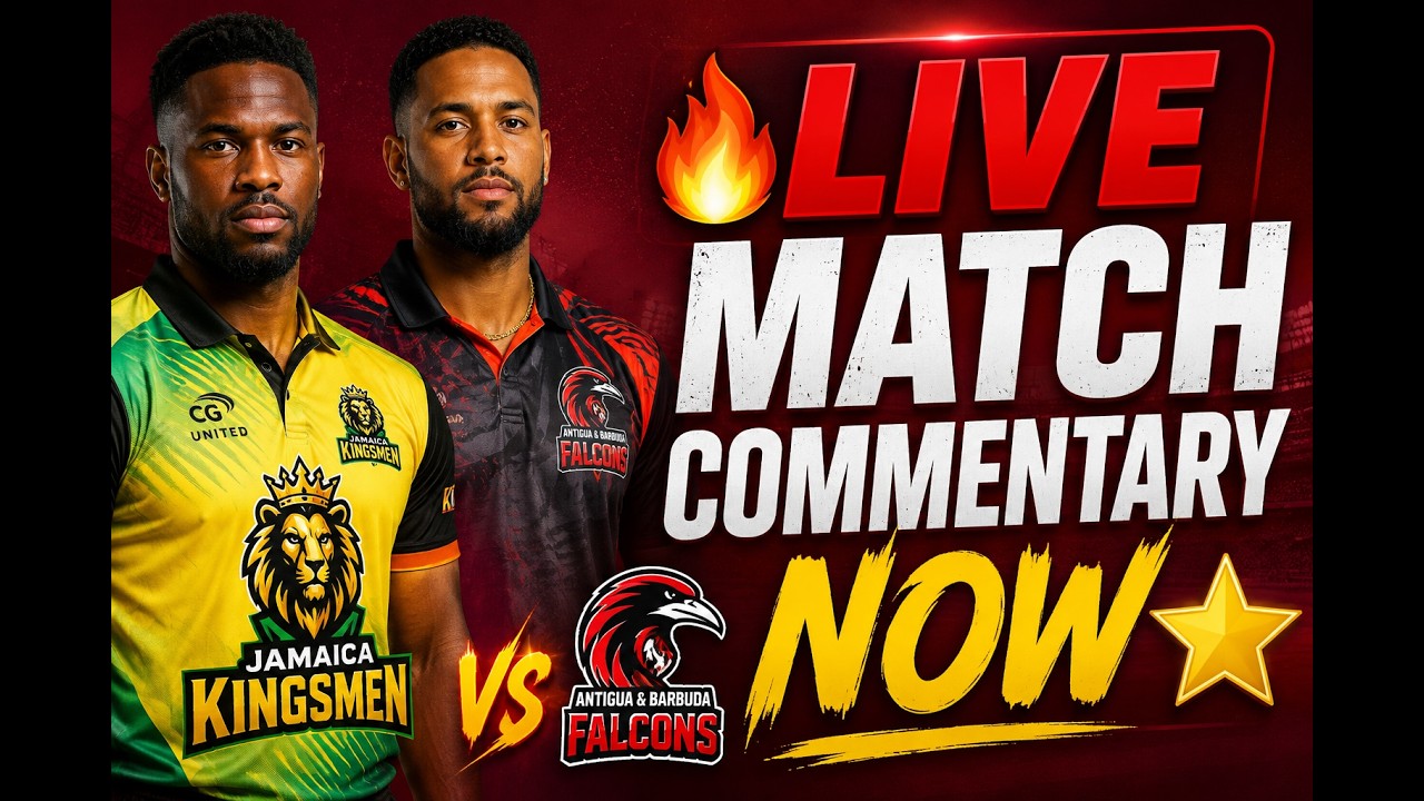 Jamaica Kingsmen vs Antigua & Barbuda Falcons | 1st Match | Live Match Commentary & Score | CPL 2026