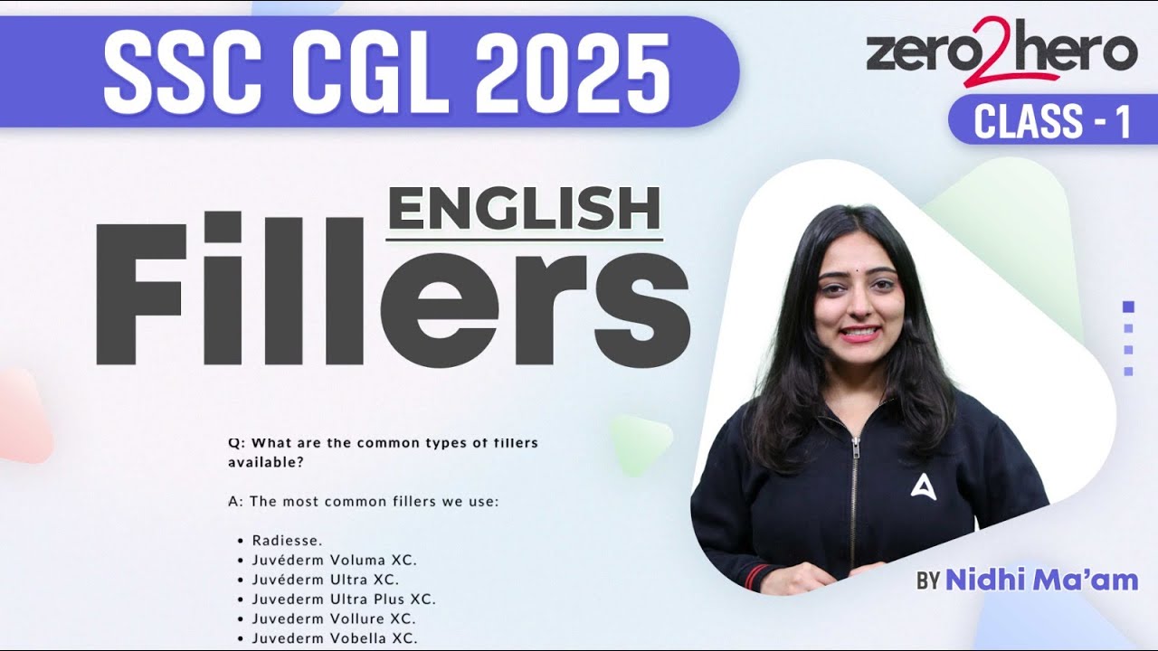 SSC CGL 2025 | SSC CGL English Fillers 2025 | SSC CGL English Class 2025 | By Nidhi Ma'am